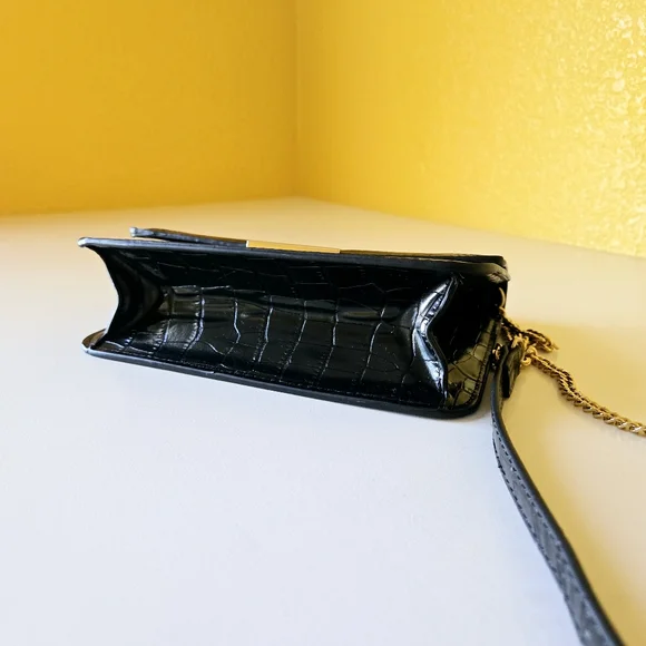 Mango MNG Crossbody Crocodile Animal Print Effect Chain Magnetic Closure Bag - Picture 8 of 14